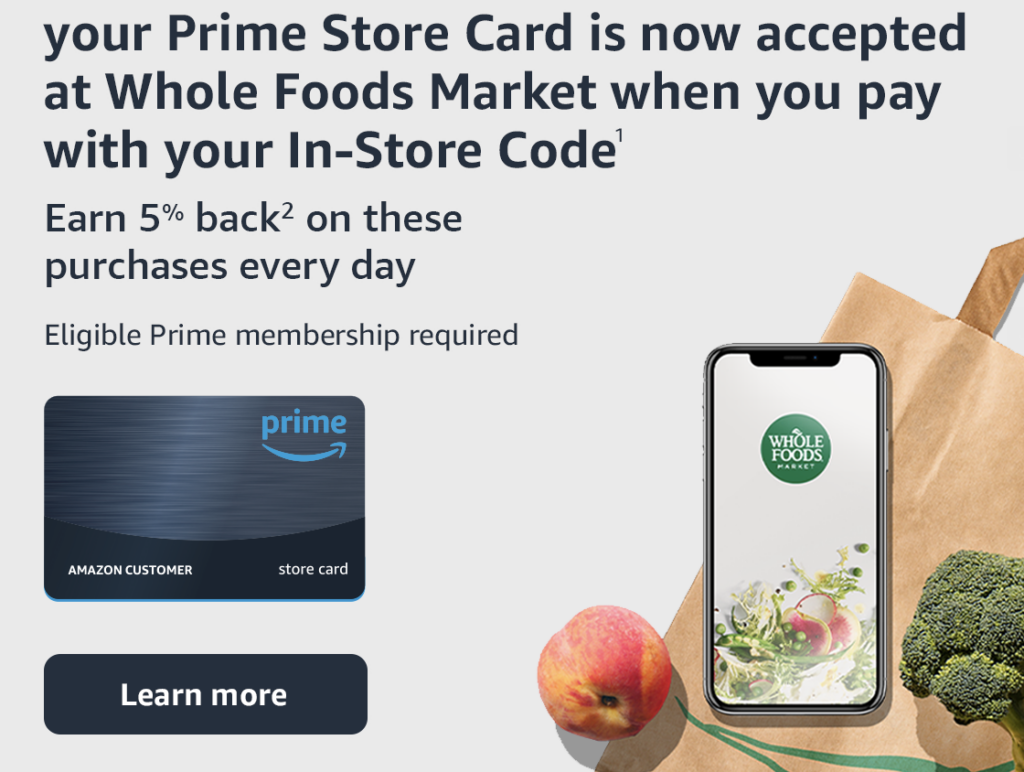 Amazon Prime Store Card Now Accepted At Whole Foods Doctor Of Credit